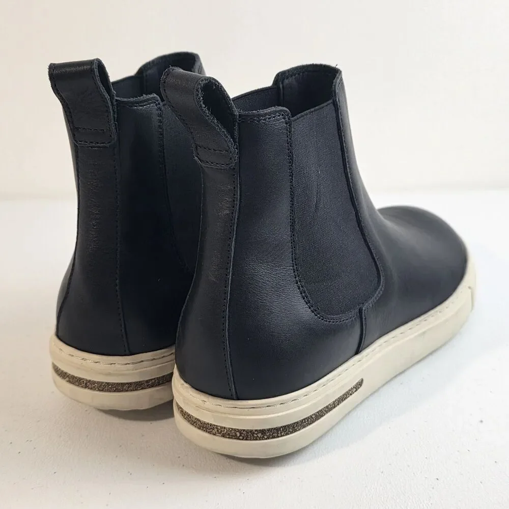 Birkenstock Women's Sz 8 EU 38 Black Leather Bend Chelsea Ankle Booties
